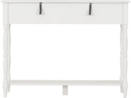 Seconique Stratford 2 Drawer Console Table White Shabby Chic - thumbnail 3