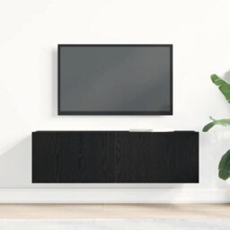 Walplus Tv Cabinets Black Oak 100 X 30 X 30 Cm Engineered Wood - thumbnail 4