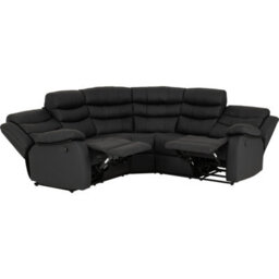 Seconique Roma Corner Recliner Sofa Black Faux Leather - thumbnail 4