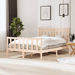 Berkfield Bed Frame Solid Wood 140X200 Cm - thumbnail 1
