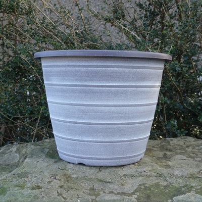 Anglo Eastern Trading Co 30Cm Olympia Chocolate With White Planter Pot