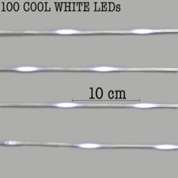 Shatchi 10M Cool White 100 Led String Lights 8 Modes Auto Timer Fairy Lights - Flexible Indoor-Outdoor - thumbnail 5