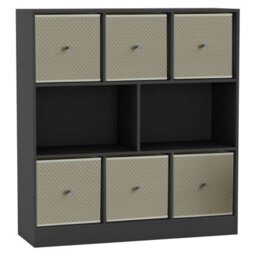 Urbn-Living White, Green - Asymmetrical 8 Cube Bookcase Unit W/ 6 Drawer Inserts - thumbnail 7