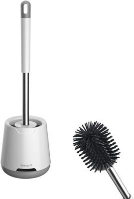 Silicone Toilet Brushes & Holders, Deep Cleaner, Toilet Brush With Quick Drying Holder Set For Bathroom - image 1