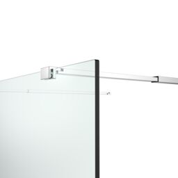 GoodHome Ledava Gloss Chrome Effect Mirrored Strip Walk-In Shower Panel & 2 Fixation Bars (H)195Cm (W)120Cm - thumbnail 4