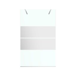 GoodHome Ledava Gloss Chrome Effect Mirrored Strip Walk-In Shower Panel & 2 Fixation Bars (H)195Cm (W)120Cm - thumbnail 3