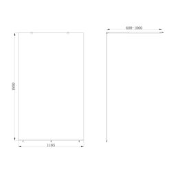 GoodHome Ledava Gloss Chrome Effect Mirrored Strip Walk-In Shower Panel & 2 Fixation Bars (H)195Cm (W)120Cm - thumbnail 8