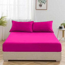 Bedlooms Double Fitted Sheet 25Cm Extra Deep - Soft Microfiber Deep Pocket Elasticated Bed Fitted Sheets Pink, 137X190 Cm - thumbnail 2