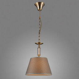 Luminosa Lighting Luminosa Classic Hanging Pendant Antique Bronze 1 Light  With Grey Shade, E14 - thumbnail 3