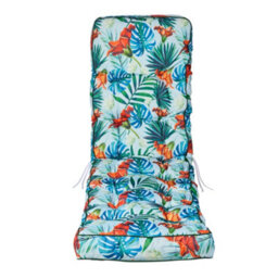 Alfresia Replacement  Blue Tropical Classic Sun Lounger Garden Cushion - thumbnail 2