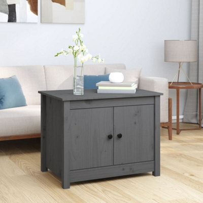 Walplus Coffee Table Grey 71X49X55 Cm Solid Wood Pine - image 1