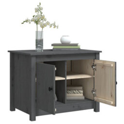 Walplus Coffee Table Grey 71X49X55 Cm Solid Wood Pine - thumbnail 5