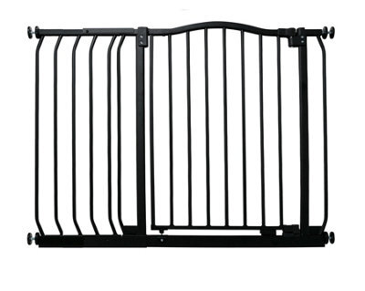Bettacare Curved Top Dog Gate, 116Cm - 125Cm, Matt Black, Pressure Fit Pet Gate For Dog And Puppy, Pet And Dog Barrier - image 1
