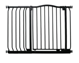 Bettacare Curved Top Dog Gate, 116Cm - 125Cm, Matt Black, Pressure Fit Pet Gate For Dog And Puppy, Pet And Dog Barrier - thumbnail 1