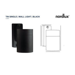 Nordlux Tin Outdoor Metal Wall Light Weatherproof Black,mains - thumbnail 3