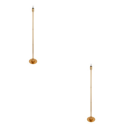 Loops Elegant 2 Pack Of 1300mm Tall Touch Dimming Floor Lamps In Brushed Aged Brass - image 1