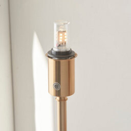 Loops Elegant 2 Pack Of 1300mm Tall Touch Dimming Floor Lamps In Brushed Aged Brass - thumbnail 5