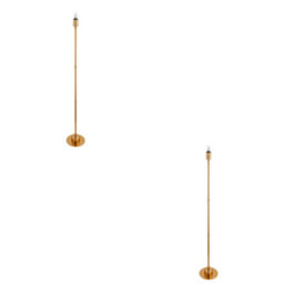 Loops Elegant 2 Pack Of 1300mm Tall Touch Dimming Floor Lamps In Brushed Aged Brass - thumbnail 1