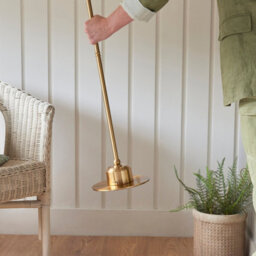 Loops Elegant 2 Pack Of 1300mm Tall Touch Dimming Floor Lamps In Brushed Aged Brass - thumbnail 9
