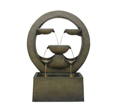 Outdoor Living UK Solar Rossendale Multifalls Oriental Water Feature Without Cover