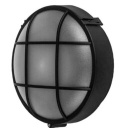 Black Round Outdoor Wall Light Ip44 E27 Garden Lamp - thumbnail 3