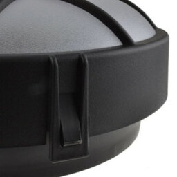 Black Round Outdoor Wall Light Ip44 E27 Garden Lamp - thumbnail 2