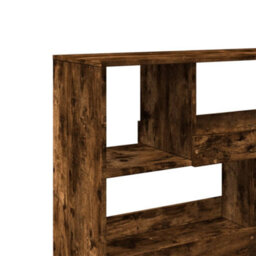 Berkfield Room Divider Smoked Oak 100X33X94.5 Cm Engineered Wood - thumbnail 7