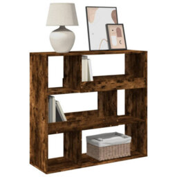 Berkfield Room Divider Smoked Oak 100X33X94.5 Cm Engineered Wood - thumbnail 3