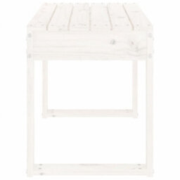 Walplus Garden Bench White 80X38X45 Cm Solid Wood Pine - thumbnail 4