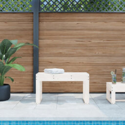 Walplus Garden Bench White 80X38X45 Cm Solid Wood Pine