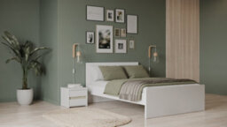 FurniComp LTD Furnicomp Avery 4 Drawer Matt White And Oak Tall Chest Of Drawers - thumbnail 7
