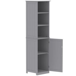Lassic Hayle Tall Matt Grey Single Wall-Mounted Bathroom Cabinet (H)170Cm (W)40Cm - thumbnail 2