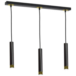 Milagro Dani Black/gold Pendant 3Xgu10 Elegant Modern Hanging Ceiling Lamps Enhanced Beautifully With Gold Detail - thumbnail 5