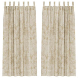 Berkfield Classic Curtain With Curtains 2 Pcs Cream 245 X 140 Cm Velvet