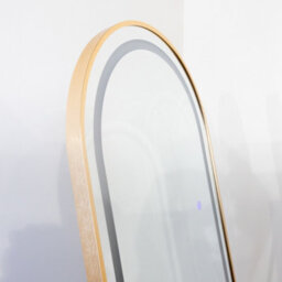 Downton Interiors Gold Arched Led Metal Frame Mirror Wall & Floor Standing  145 X 45Cm - Soho Collection - thumbnail 6