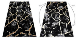 RugsX Carpet Allure 1967 Marble - Structural, Stylish, Glamour Black Gold 120X170 Cm - thumbnail 3
