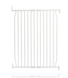 Safetots Eco Screw Fit Baby Gate, White, 80Cm - 90Cm, Stair Gate For Toddler And Baby, Screw Fit Safety Barrier