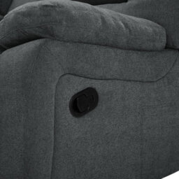 Home Detail Jacob 3 Seater Manual Recliner Sofa With Right Hand Chaise, Dark Grey Linen - thumbnail 5