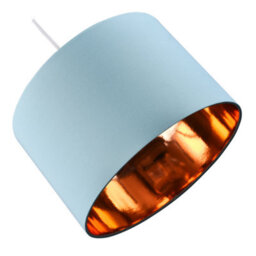 Happy Homewares Modern Chic Duck Egg Cotton 12 Table/pendant Lamp Shade With Shiny Copper Inner - thumbnail 4