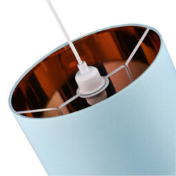 Happy Homewares Modern Chic Duck Egg Cotton 12 Table/pendant Lamp Shade With Shiny Copper Inner - thumbnail 3