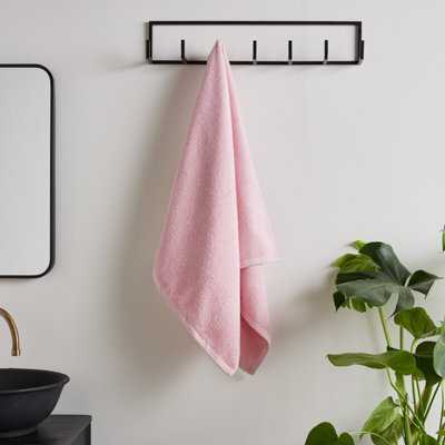 Catherine Lansfield Quick Dry Cotton 90X140 Cm Bath Sheet Pink - image 1