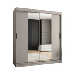 Arte Spacious Cashmere Rubino T1 Sliding Door Wardrobe 180Cm - Mirrored Modern Storage - thumbnail 3