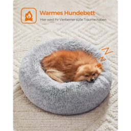 Donut Dog Bed Pet Bed Round Dog Bed Washable Soft Anti-Anxiety For Cats - thumbnail 2