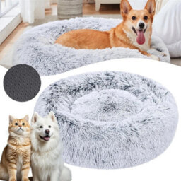 Donut Dog Bed Pet Bed Round Dog Bed Washable Soft Anti-Anxiety For Cats - thumbnail 1