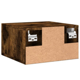 Berkfield Durable Wall-Mounted Bedside Cabinets 2 Pcs Smoked Oak 35X35X20 Cm - thumbnail 9