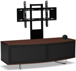 "Centurion Supports Caru Black Walnut Beam-Thru Remote Friendly D-Shape 32""-65"" Led/oled/lcd Tv Cabinet With Mounting Arm" - thumbnail 2