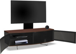 "Centurion Supports Caru Black Walnut Beam-Thru Remote Friendly D-Shape 32""-65"" Led/oled/lcd Tv Cabinet With Mounting Arm" - thumbnail 5