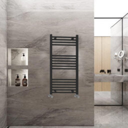 ARKO BATHROOM Arko Towel Radiator, Heated Towel Rails,wall Mounted Ladder Radiators 600X1000mm,  Black - thumbnail 6