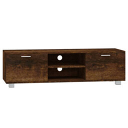 Berkfield Modern Tv Cabinet Smoked Oak 140X40.5X35 Cm Engineered Wood - thumbnail 1