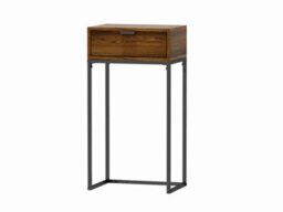Spot On Dealz Bedside Tables Set Of 2 With Drawer Wooden Table Tall Cabinets Metal Frame Walnut Colour Bedroom Living Room - thumbnail 4